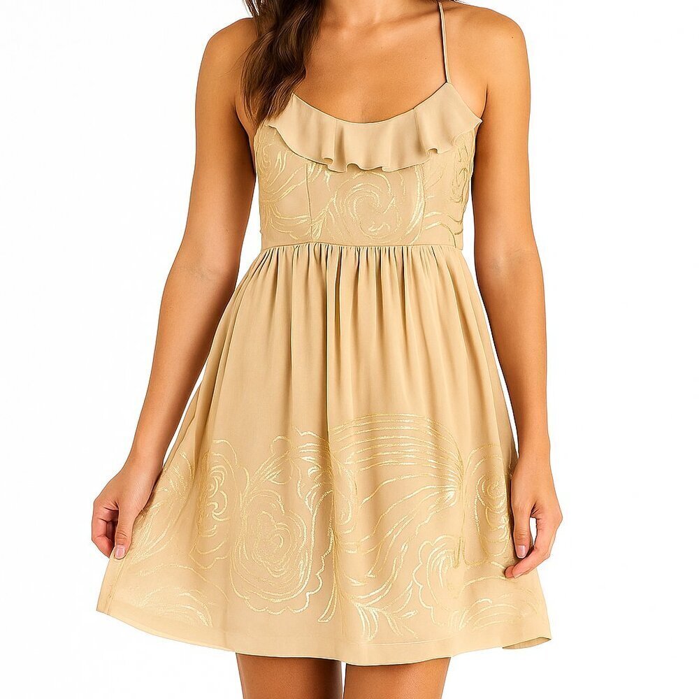 Johnny Martin Women's Empire Waist Mini Dress Size 3 Homecoming Dress Party